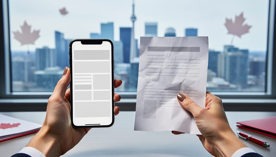 “Close-up of hands holding a smartphone and crumpled newspaper near a blank grid-like layout, representing a media bias chart without supporting sources.”